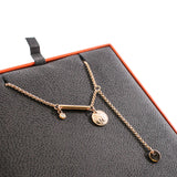thumbnail ex-libris pandent necklace in 18k rg - L'UXE LINK