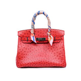 thumbnail birkin 30 with twilly in ostrich Bougainvillea phw square O stamp 2011