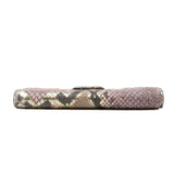 thumbnail Capucines In Metallic Python And Leather Flap Snap Wallet PHW - L'UXE LINK