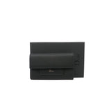 thumbnail Black Calfskin Trifold Snap Flap Long Wallet PHW - L'UXE LINK