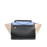 thumbnail Trapeze Small Black/Blue/White Tricolour Handle Bag PHW - L'UXE LINK