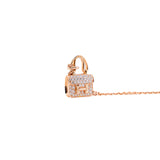 thumbnail constance diamond necklace in 18k rg #22K207430 - L'UXE LINK