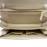 thumbnail Medium Milky White Classic Box Calfskin Leather Bag GHW - L'UXE LINK