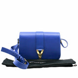 thumbnail side bag leather blue ghw - L'UXE LINK
