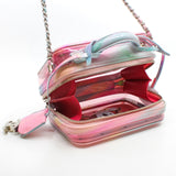 thumbnail Small Filigree PVC And Patent Leather In Pink Vanity Bag PHW Seri 29 - L'UXE LINK