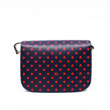 thumbnail 1955 Horsebit Bag in navy leather with red polka dots ghw - L'UXE LINK