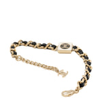 thumbnail CC Logo Leather And Enamel Choker Necklace - L'UXE LINK