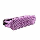 thumbnail tote in pink velvet brushed silver - L'UXE LINK