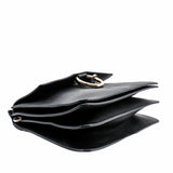 thumbnail Faye medium suede mix leather black ghw - L'UXE LINK