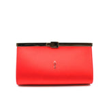 thumbnail cl clutch bag red silk ghw - L'UXE LINK
