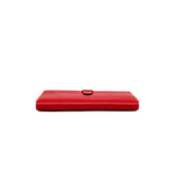 thumbnail Bearn Soufflet Long Mysore Leather Rouge Garance Wallet GHW R Stamp - L'UXE LINK