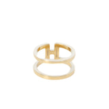 thumbnail H En Rond Scarf 90 Ring In Lacquered Permabrass - L'UXE LINK