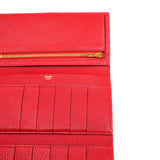 thumbnail Bearn Soufflet Long Mysore Leather Rouge Garance Wallet GHW R Stamp - L'UXE LINK