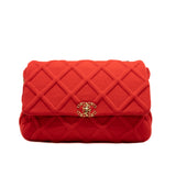 thumbnail Maxi 19 Jersey Red Lambskin Quilted Flap Bag Multi Hardware Seri 29 - L'UXE LINK