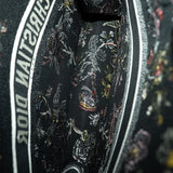 thumbnail Book Tote GM in black and beige with flowers