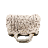 thumbnail matelassé Crossbody bag grey GHW - L'UXE LINK