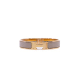 thumbnail Clic H Bracelet Marron Glace RGHW Size ST - L'UXE LINK