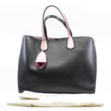 thumbnail Large Dior Addict In Black/Pink Leather Shopper Tote Bag Pink/SHW - L'UXE LINK