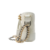 thumbnail Small Gabrielle In White Calfskin Hobo Bag Multicolor Hardware Seri 25 - L'UXE LINK
