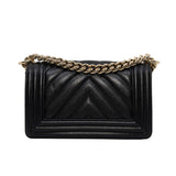 thumbnail mini leboy in chavron caviar black ghw #HXK - L'UXE LINK