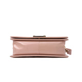 thumbnail Medium Leboy Iridescent Pink Shiny Calfskin Quilted Flap Bag GHW Seri 22 - L'UXE LINK