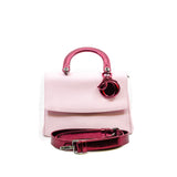 thumbnail Medium Be Dior In Pink Leather Top Handle Flap Bag Multi Hardware With Strap