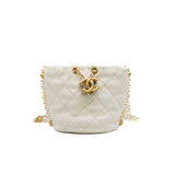 thumbnail Matelasse Pearl Chain White In Lambskin GHW Seri 31 - L'UXE LINK