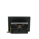 thumbnail 19 Bag In Black Lambskin Quilted Flap Clutch Multi Hardware Seri 31 - L'UXE LINK