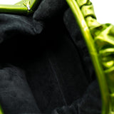 thumbnail clutch bag in green patent