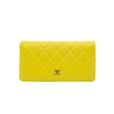 thumbnail long wallet in lambskin yellow ghw seri 21
