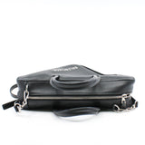 thumbnail Small Triangle Duffel In Black Calfskin Leather Handbag PHW - L'UXE LINK
