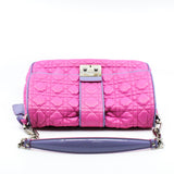 thumbnail Miss Promenade Cannage Pink Lambskin Flap Bag PHW - L'UXE LINK