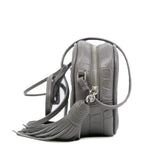 thumbnail blogger bag in grey crocodile embossed phw