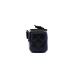 thumbnail Mini Vanity In Black Lambskin Camellia Classic Chain Shoulder Bag GHW Seri 31 - L'UXE LINK