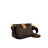 thumbnail Multi Pochette Accessoires Bag Monogram with Green Strap - L'UXE LINK