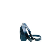 thumbnail Classic Cassette In Blue Intreccio Leather Cross Body Bag PHW - L'UXE LINK