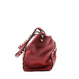 thumbnail Rockstud Tote Pebbled Small Leather Red PHW - L'UXE LINK