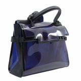 thumbnail Delvaux Tempete PVC Dark Night Satchel Navy De Prusse - L'UXE LINK