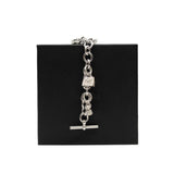 thumbnail diamond signature iconic bag charm link bracelet in 18k wg