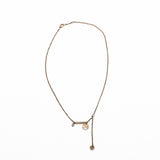 thumbnail ex-libris pandent necklace in 18k rg - L'UXE LINK