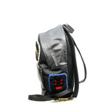 thumbnail Shearling Emoticon Black Leather/Nylon Backpack PHW - L'UXE LINK