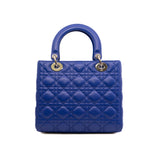 thumbnail medium lady dior zippy style in lambskin electric blue phw 2013