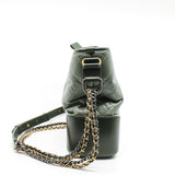 thumbnail Medium Gabrielle In Two Tone Green Quilted Aged Calfskin Leather Hobo Bag Seri 25 - L'UXE LINK
