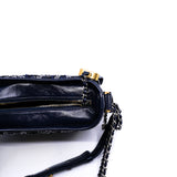 thumbnail Small Sequin And Leather Gabrielle In Blue And Black Hobo Bag Multi Hardware Seri 27 - L'UXE LINK