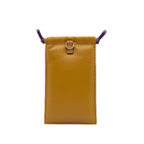 thumbnail Pilo Phone Sellier Case Agneau Milo/Swift Leather In Sesame/Violet - L'UXE LINK
