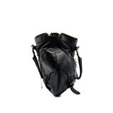 thumbnail tote in leather black - L'UXE LINK