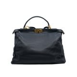 thumbnail Large Peekaboo Top Handle Bag Black GHW - L'UXE LINK