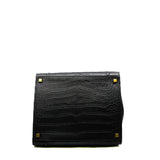 thumbnail Medium Phantom Luggage In Black Croc Embossed Leather Tote Bag GHW - L'UXE LINK
