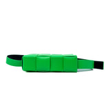 thumbnail Phone Pouch In Green/Black Intrecciato Leather With Strap PHW - L'UXE LINK