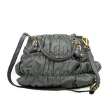 thumbnail Gaufre Nylon Tote Dark Green GHW - L'UXE LINK